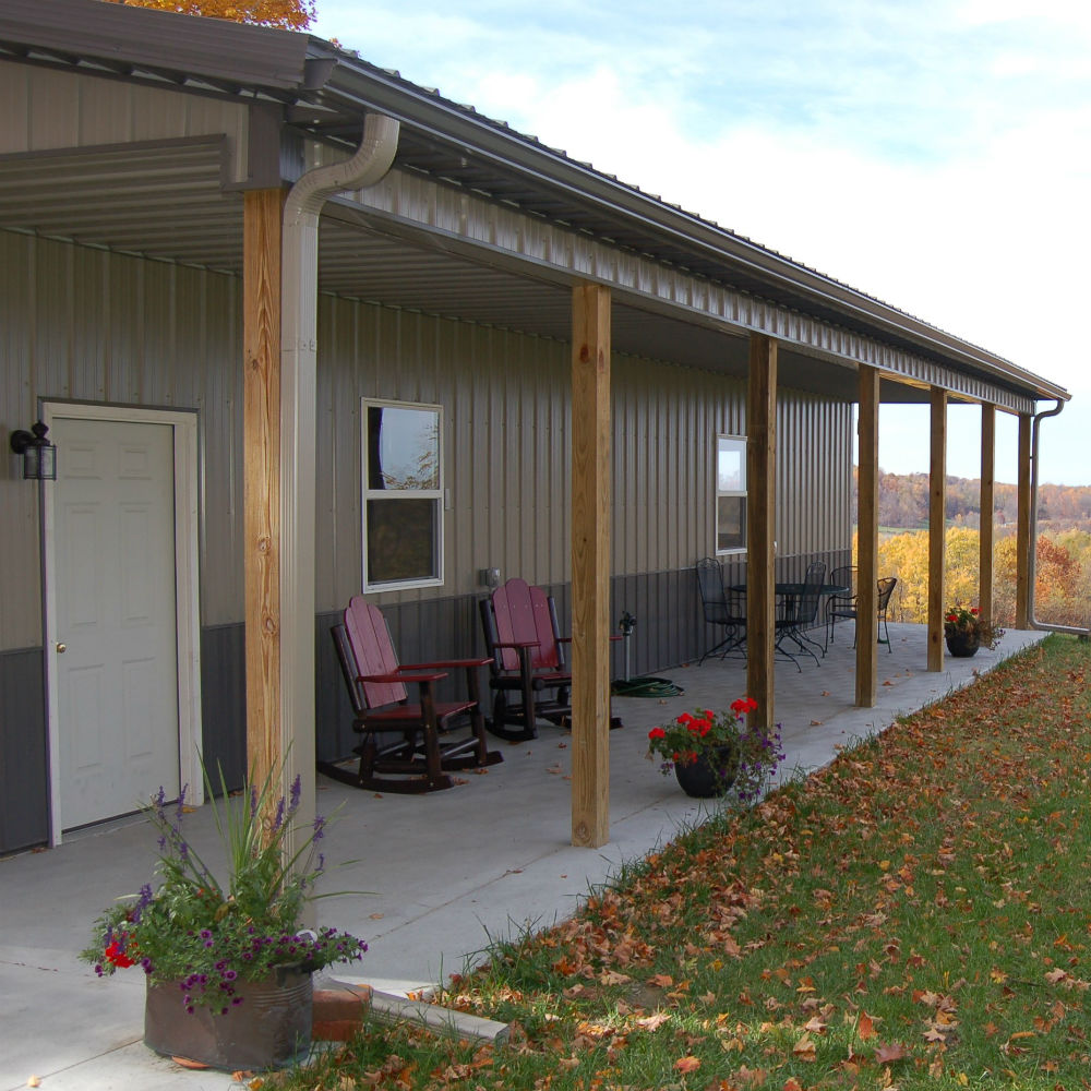 Lean Pole Porch Barns Barn Building Options Plans Direct Adding Addition Si...