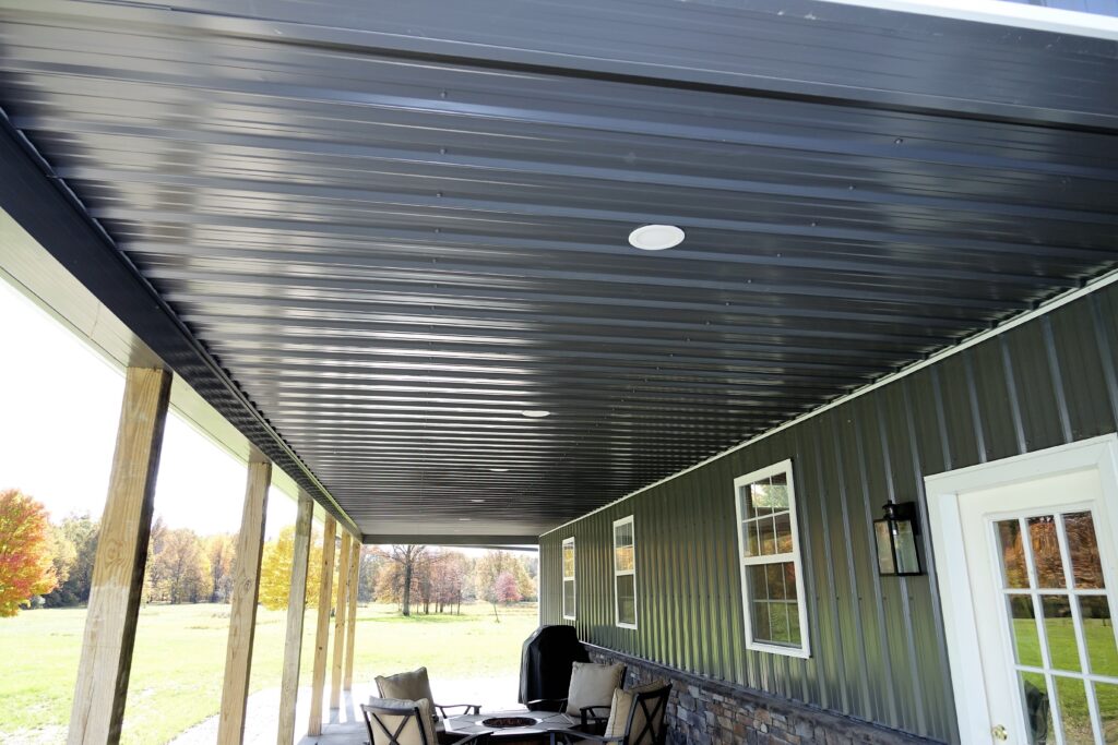 black steel ceiling liner Pole Barns Direct