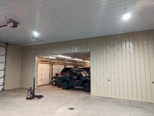 interior wall of garage
